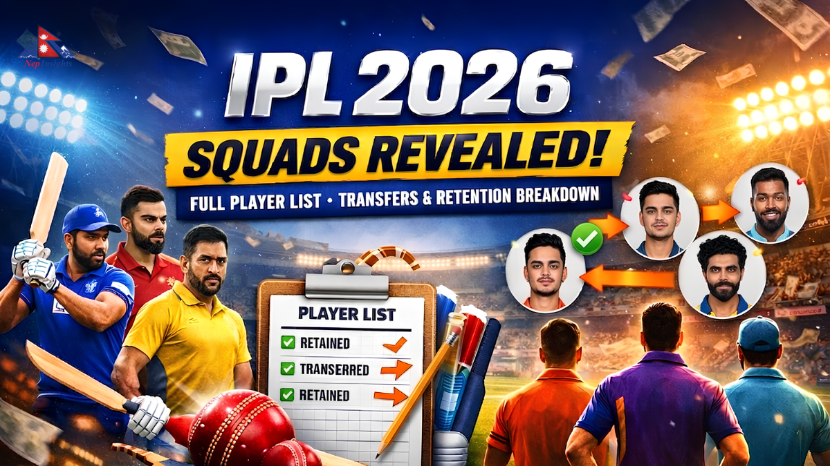 IPL 2026 Squads Revealed: Full Player List, Transfers & Retention Breakdown | Nepinsights